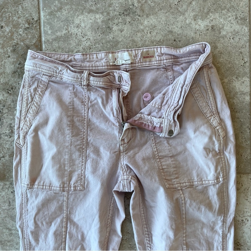 by Anthropologie ‘The Wander’ Linen Blend Utility Pant in Pale Pink, size 29 - Picture 7 of 10